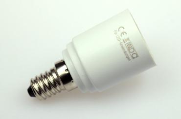 E14 Adapter E27 (Fassung oben) auf E14 0 Lumen  0V 0W    